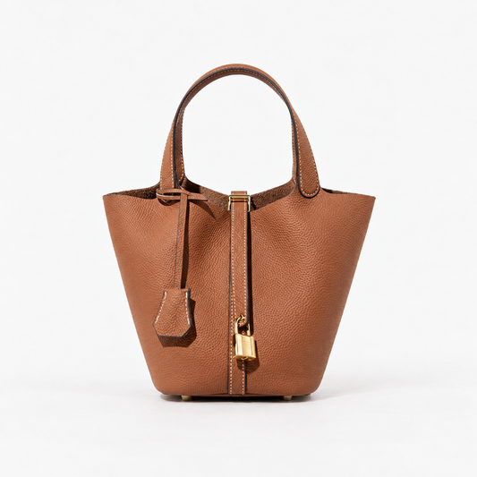 Laurel | Women's Everyday Faux Leather Satchel — Brown | Hudson & Wells