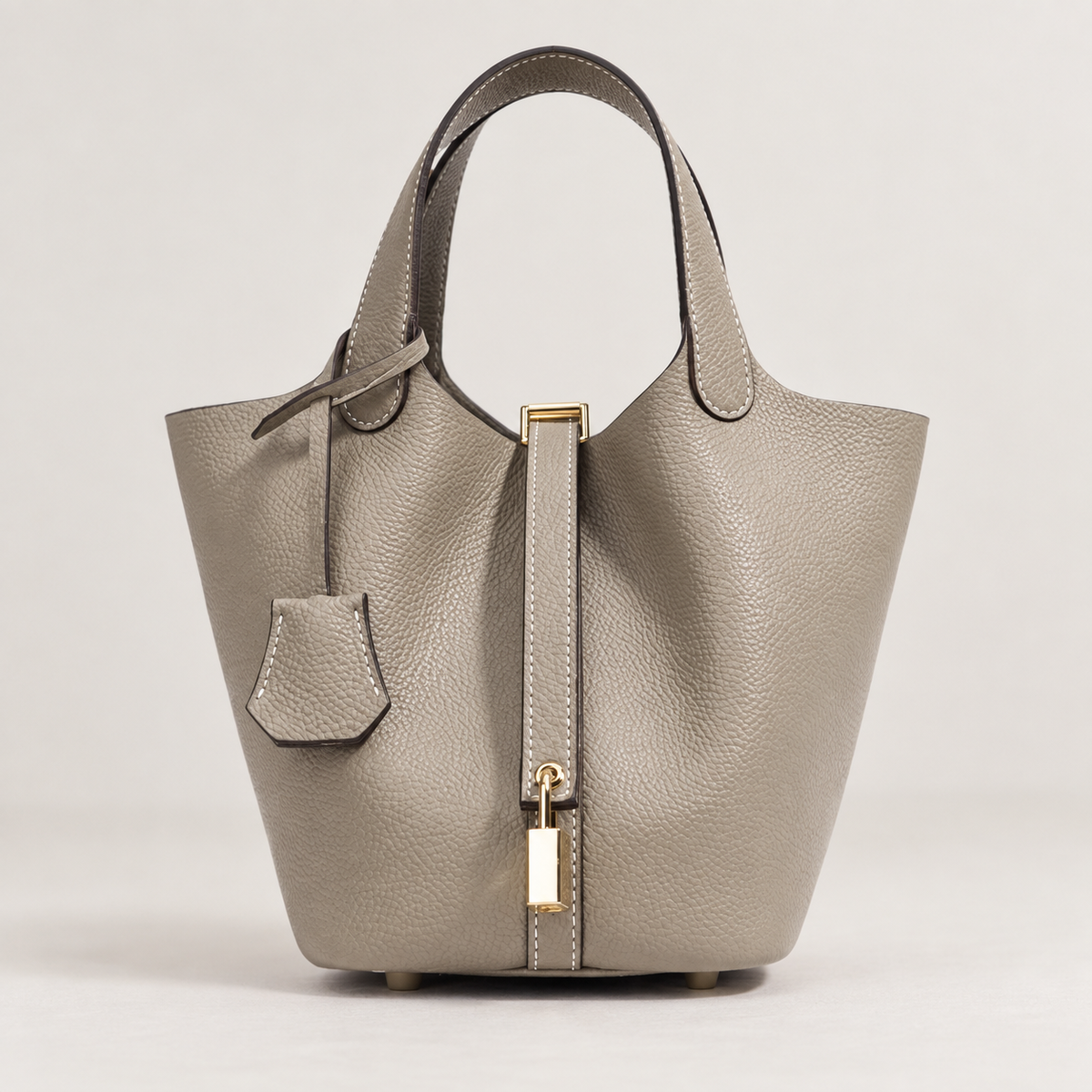 Laurel | Women's Everyday Faux Leather Satchel — Light Gray | Hudson & Wells