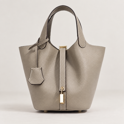 Laurel | Women's Everyday Faux Leather Satchel — Light Gray | Hudson & Wells