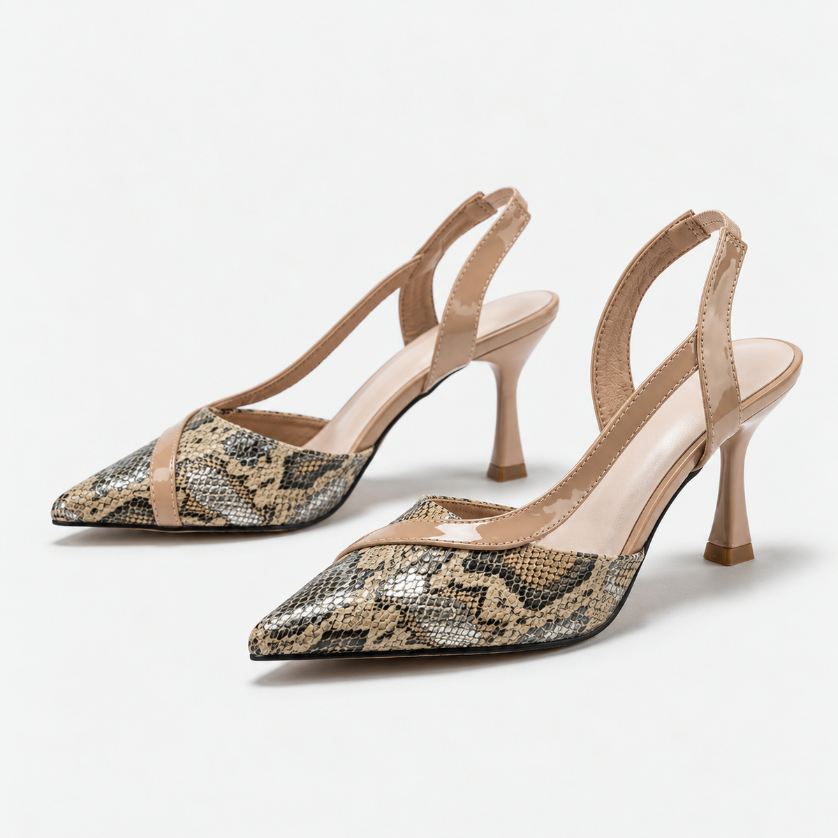 Laverne Stretch Slingback Heels | Hudson & Wells