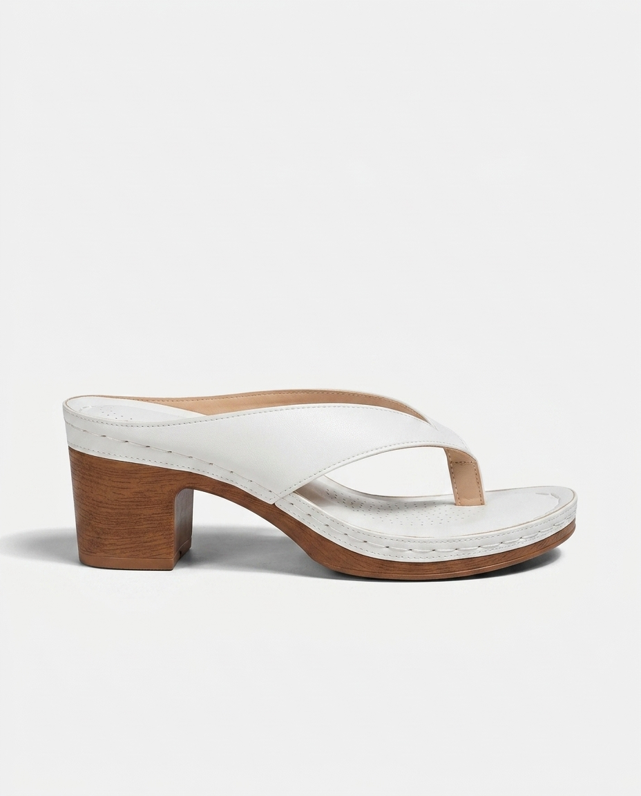Lincoln Crossover Sandal — White | Hudson & Wells