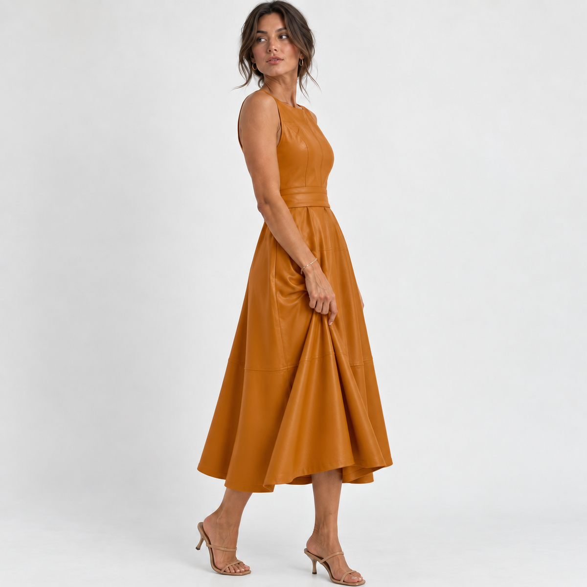 Lorelei Defined-Waist Midi Dress | Hudson & Wells
