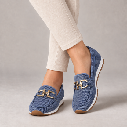 Lorraine Women's Cushioned Comfort Shoes — Blue | Hudson & Wells