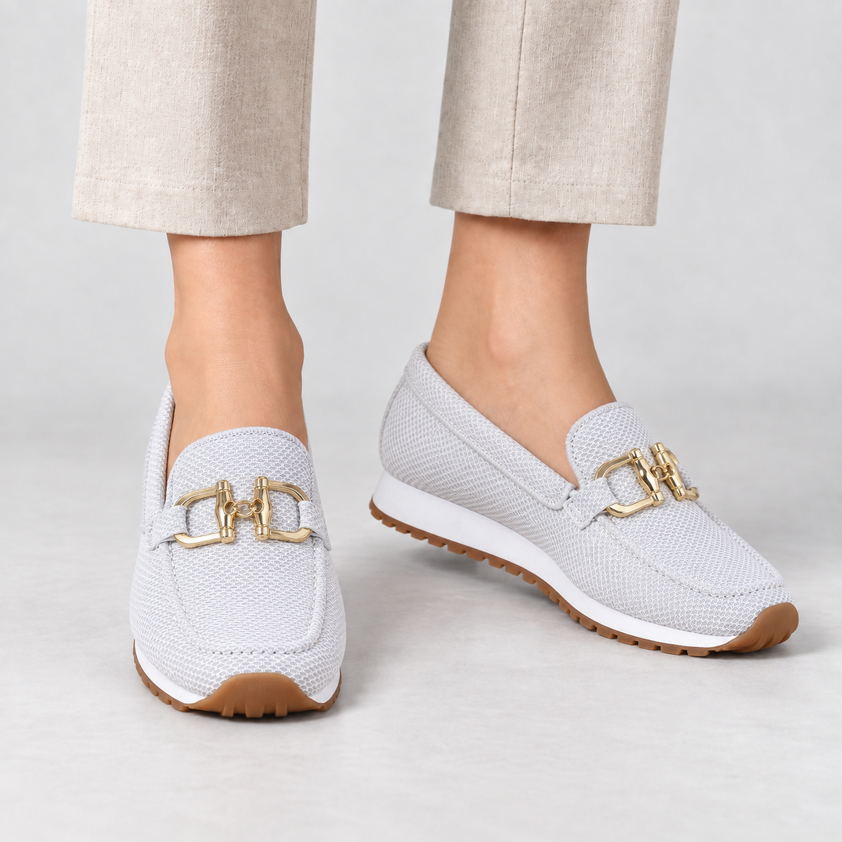 Lorraine Women's Cushioned Comfort Shoes — White | Hudson & Wells