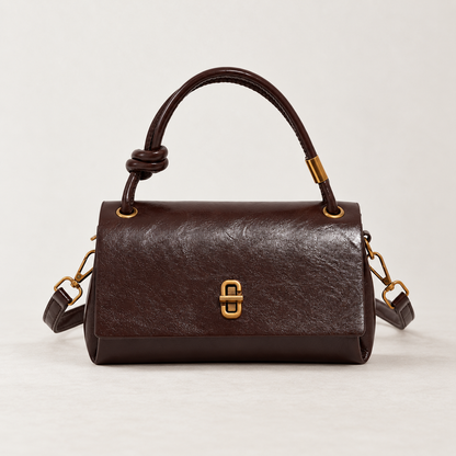 Louisa Comfort Knotted-Handle Bag — Coffee | Hudson & Wells