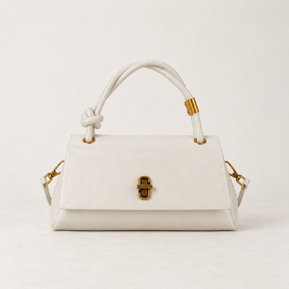 Louisa Comfort Knotted-Handle Bag — Off White | Hudson & Wells