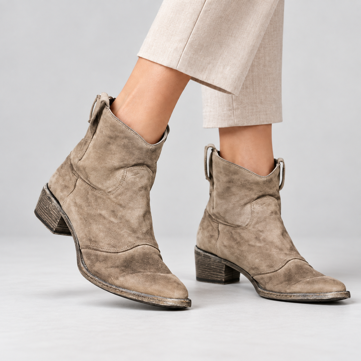 Lucille Women's Soft Faux Suede Western Boots | Hudson & Wells