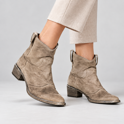 Lucille Women's Soft Faux Suede Western Boots | Hudson & Wells