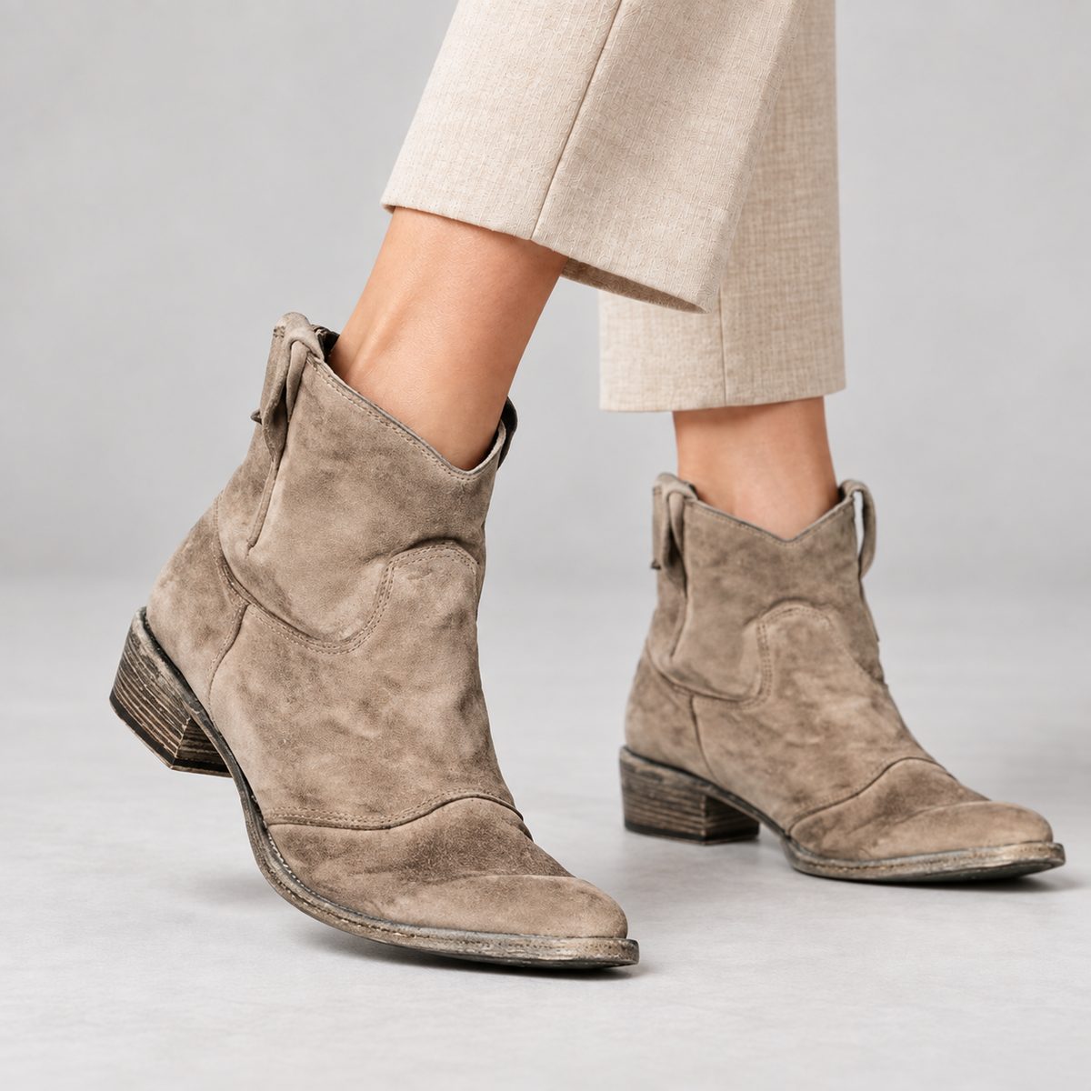 Lucille Women's Soft Faux Suede Western Boots | Hudson & Wells