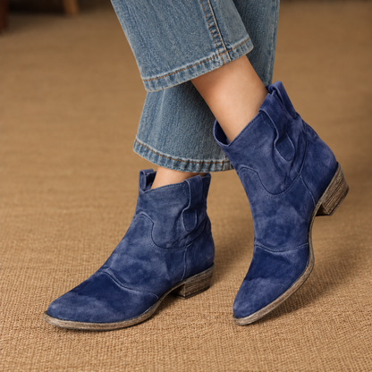 Lucille Women's Soft Faux Suede Western Boots | Hudson & Wells
