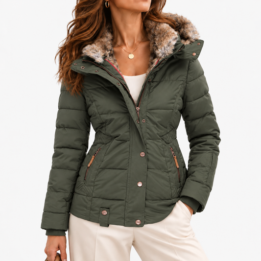 Lydia Women's Breathable Cotton-Blend Shirt — Green | Hudson & Wells