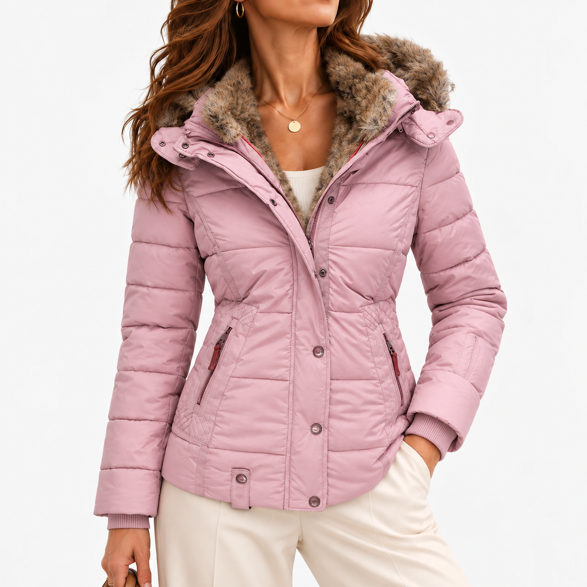 Lydia Women's Breathable Cotton-Blend Shirt — Pink | Hudson & Wells