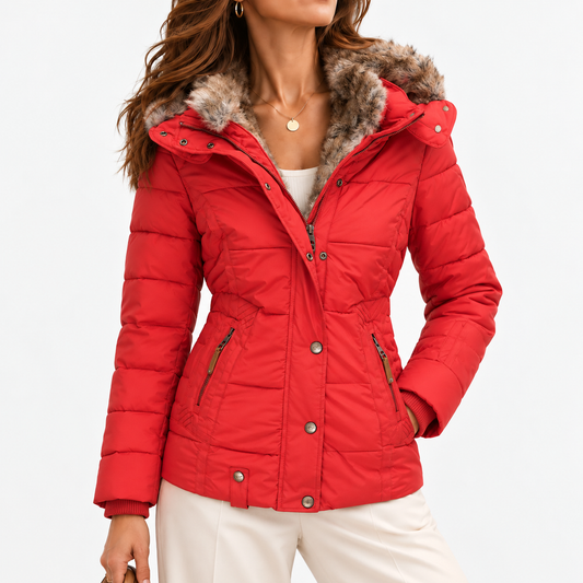 Lydia Women's Breathable Cotton-Blend Shirt — Red | Hudson & Wells