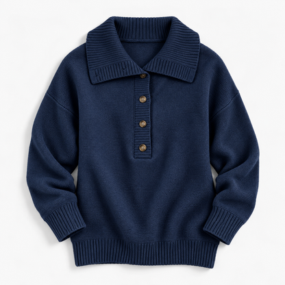 Marcia Relaxed Fit Wide-Collar Pullover Sweater | Hudson & Wells
