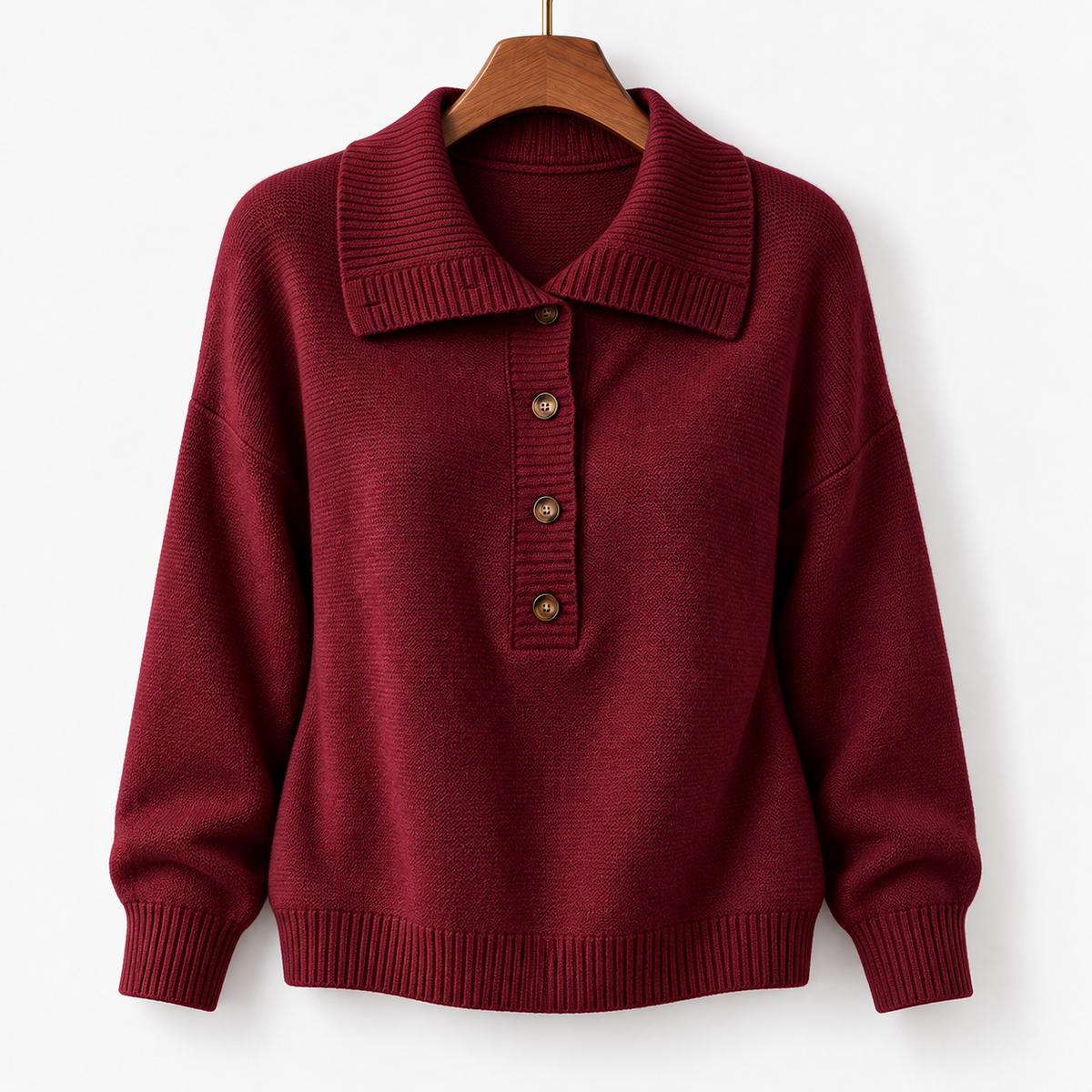 Marcia Relaxed Fit Wide-Collar Pullover Sweater | Hudson & Wells