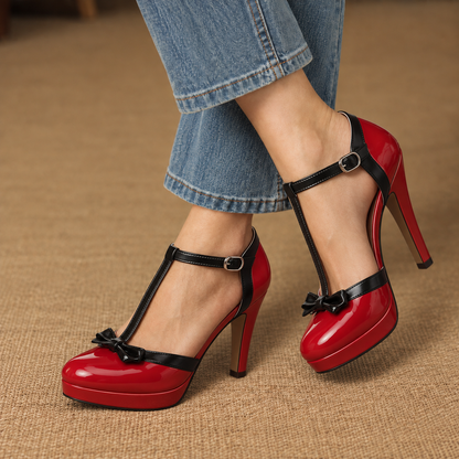 Marjorie Secure T-Strap Platform Pumps | Hudson & Wells