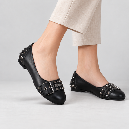 Mavis Women's Everyday Ballet Flats, Buckle Strap | Hudson & Wells