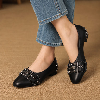 Mavis Women's Everyday Ballet Flats, Buckle Strap | Hudson & Wells