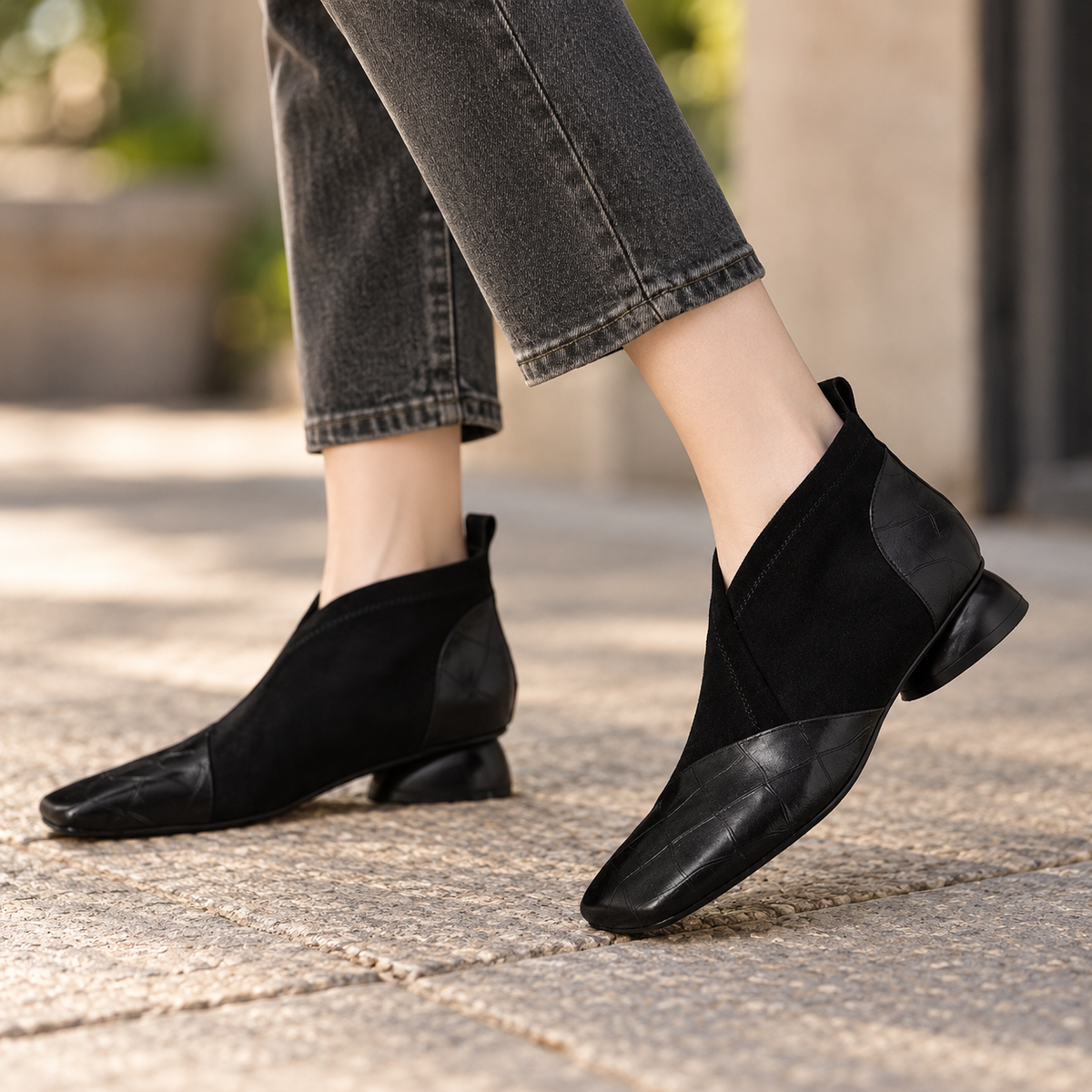 Maxine Cushioned Pull-On Ankle Boots | Hudson & Wells