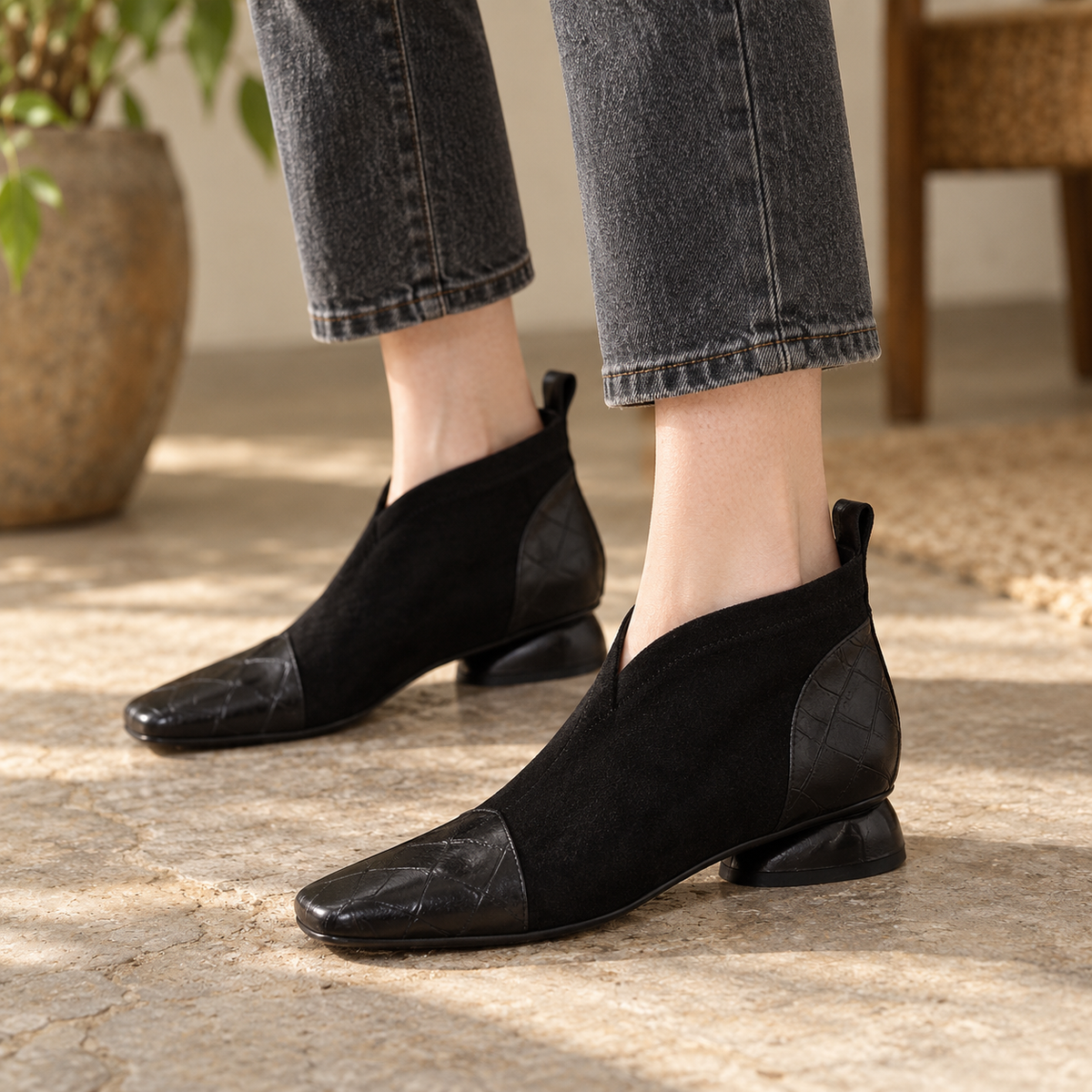 Maxine Cushioned Pull-On Ankle Boots | Hudson & Wells