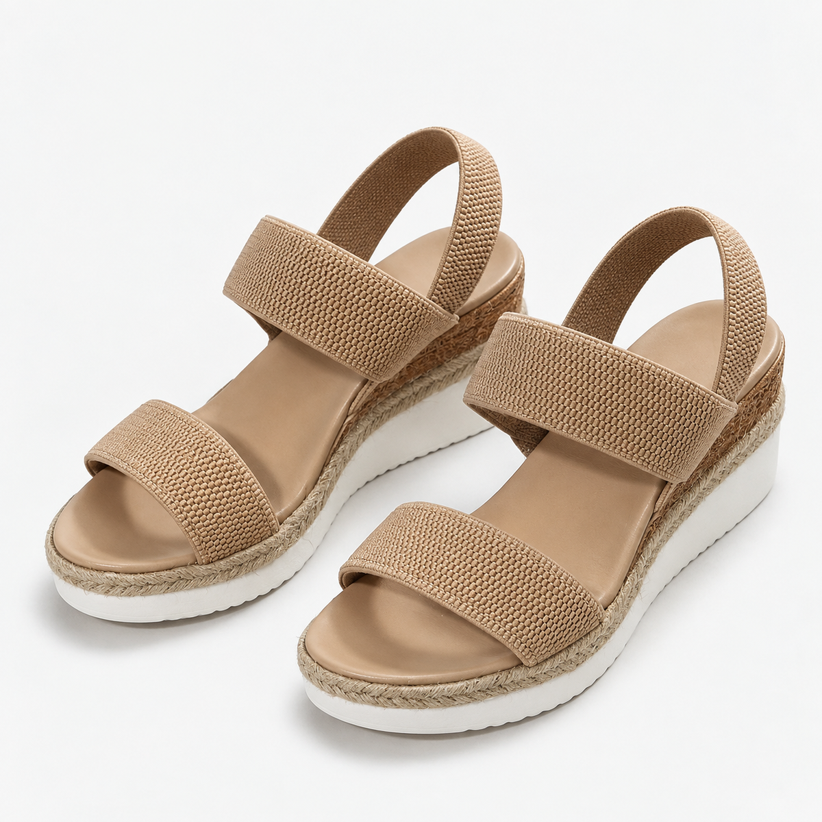 Molly Comfort Elastic Wedge Sandals | Hudson & Wells