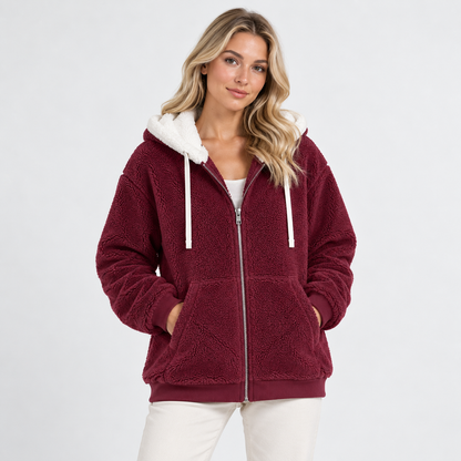 Myrna Relaxed Fit Hooded Zip Jacket | Hudson & Wells