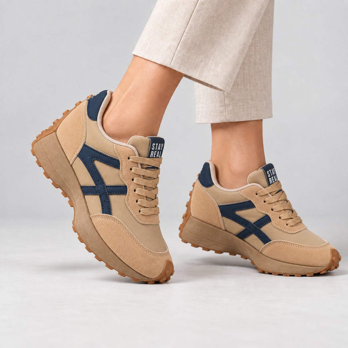 Naomi Women's Breathable Textile Walking Sneakers | Hudson & Wells