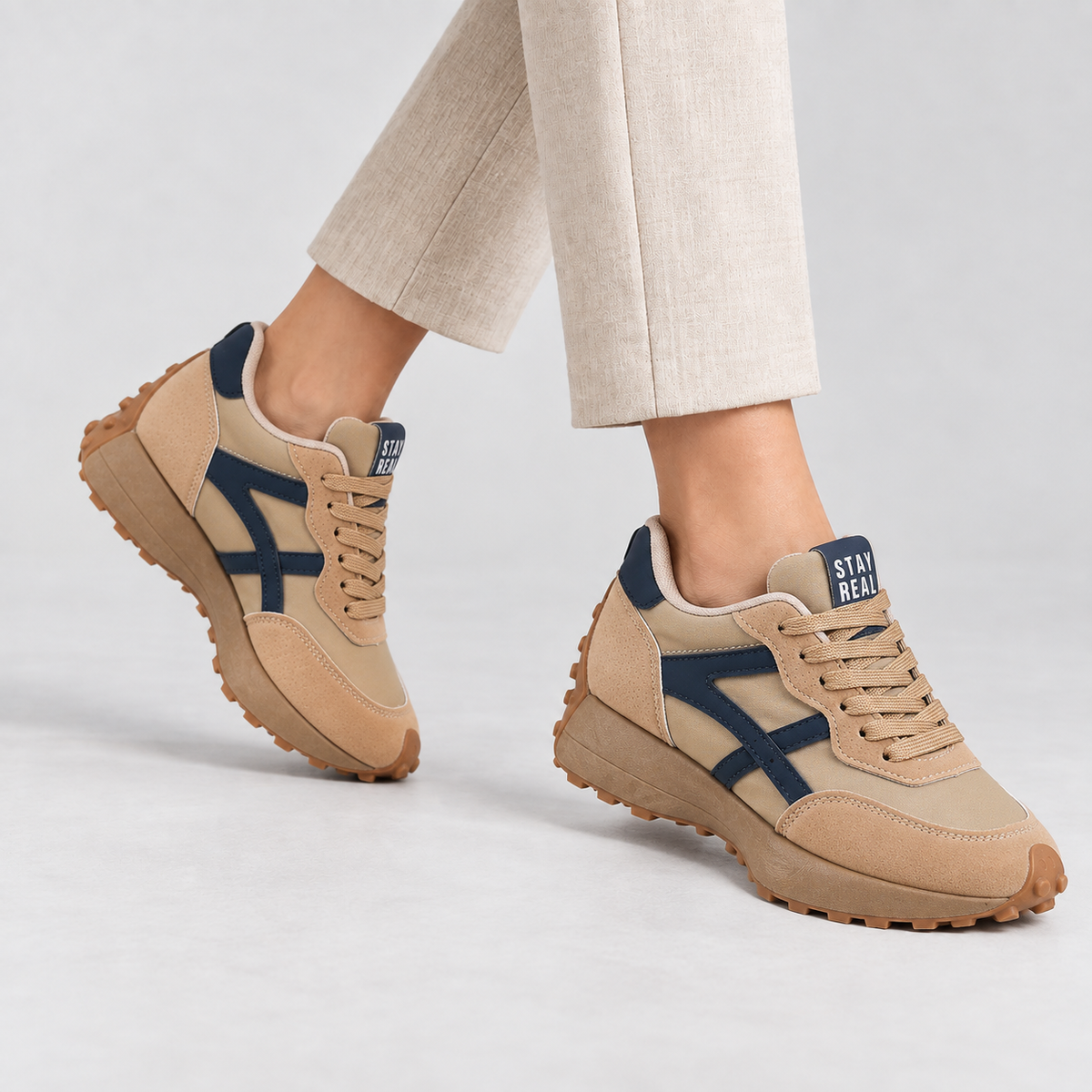 Naomi Women's Breathable Textile Walking Sneakers | Hudson & Wells