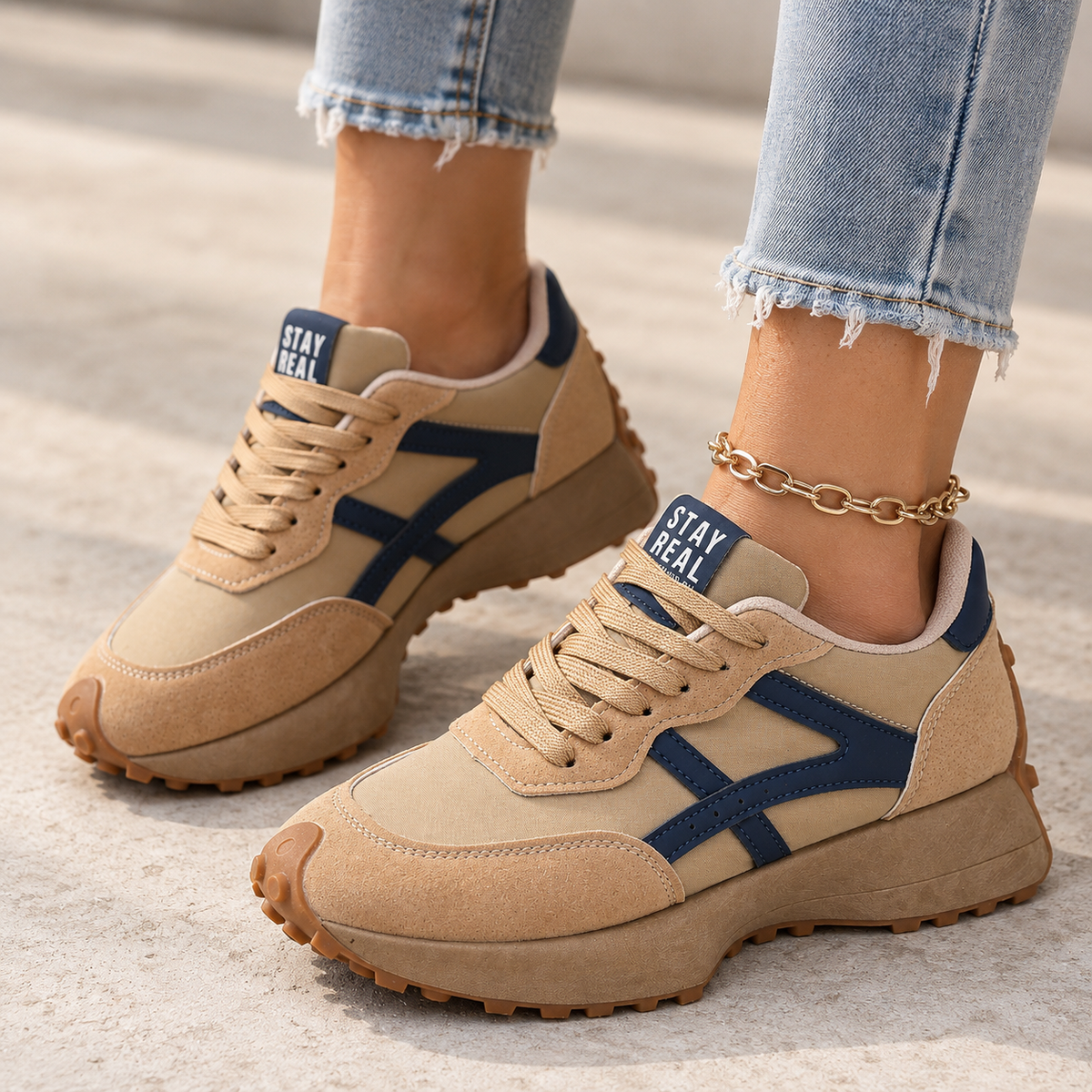 Naomi Women's Breathable Textile Walking Sneakers | Hudson & Wells