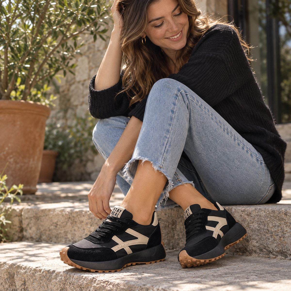 Naomi Women's Breathable Textile Walking Sneakers | Hudson & Wells