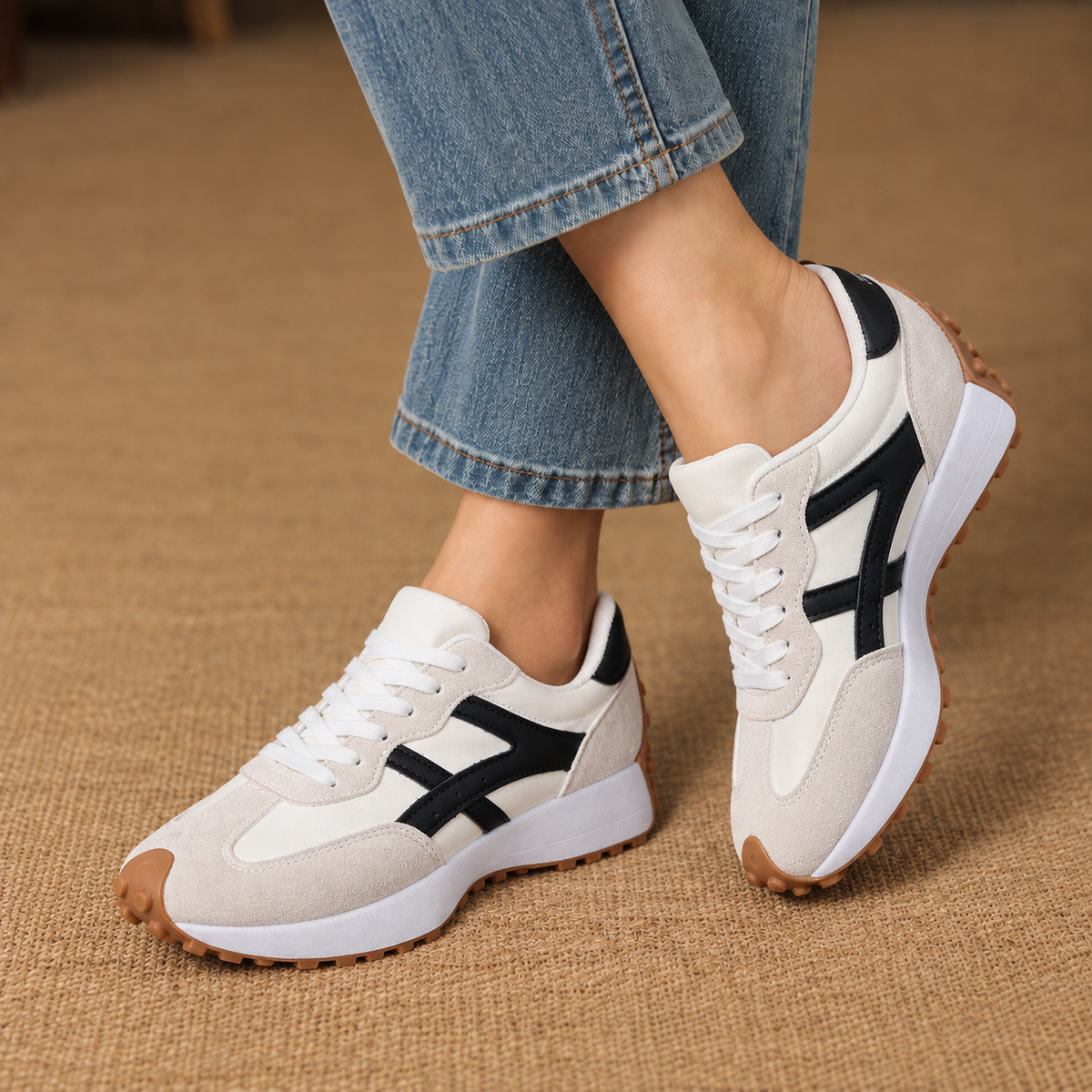 Naomi Women's Breathable Textile Walking Sneakers | Hudson & Wells