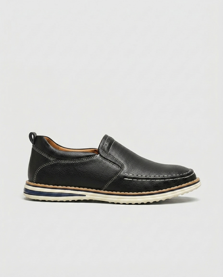 Nash Moc-Toe Slip-On — Black | Hudson & Wells