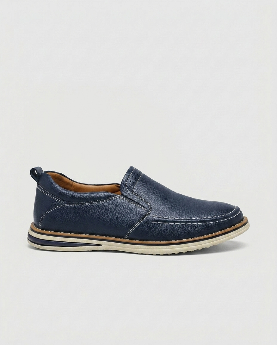 Nash Moc-Toe Slip-On — Blue | Hudson & Wells