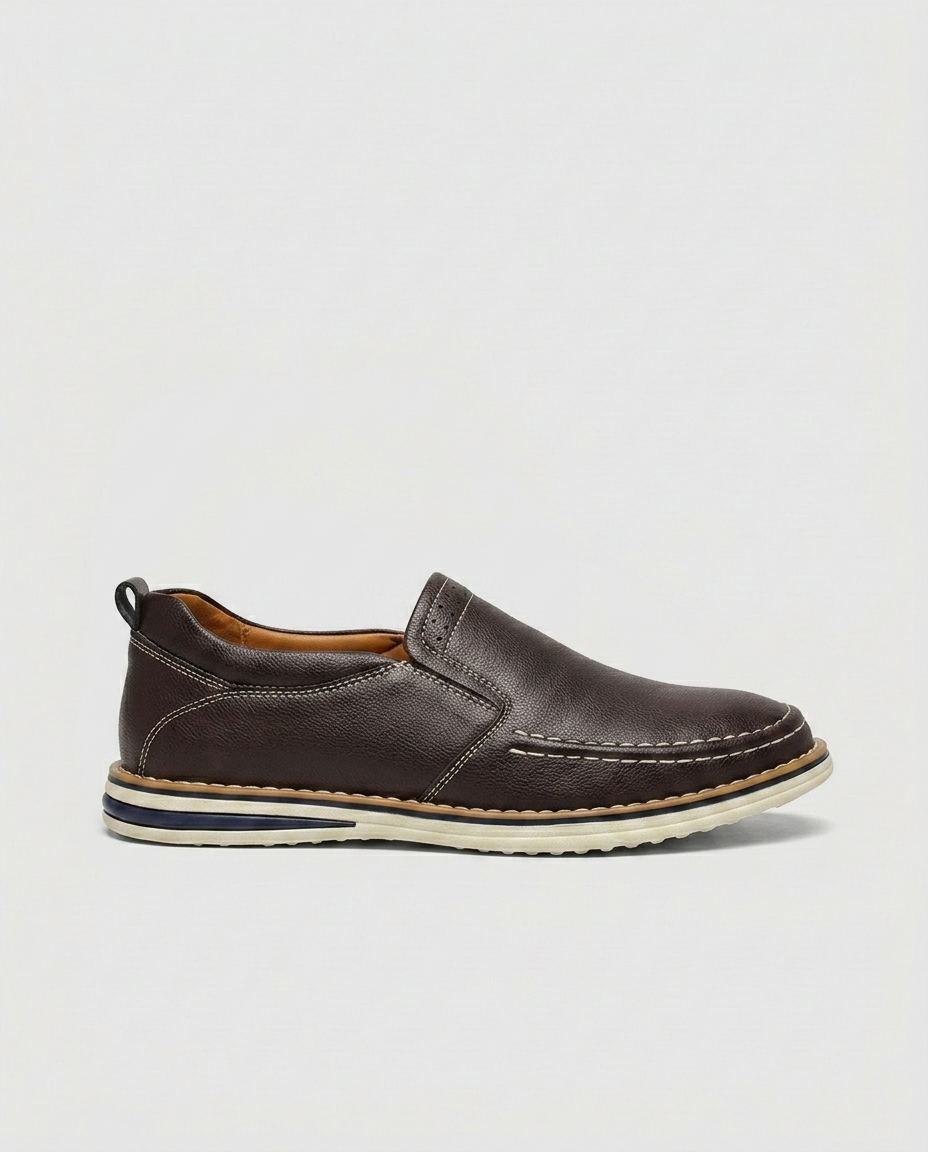 Nash Moc-Toe Slip-On — Brown | Hudson & Wells
