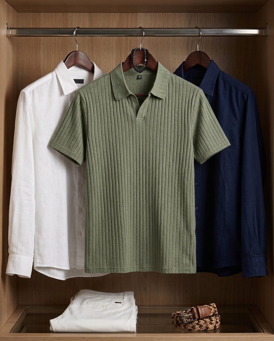 Nash Ribbed Polo | Hudson & Wells