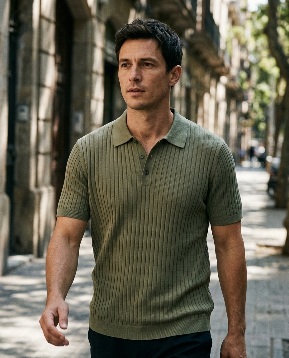 Nash Ribbed Polo | Hudson & Wells