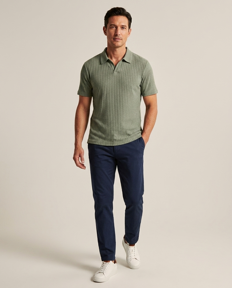 Nash Ribbed Polo | Hudson & Wells