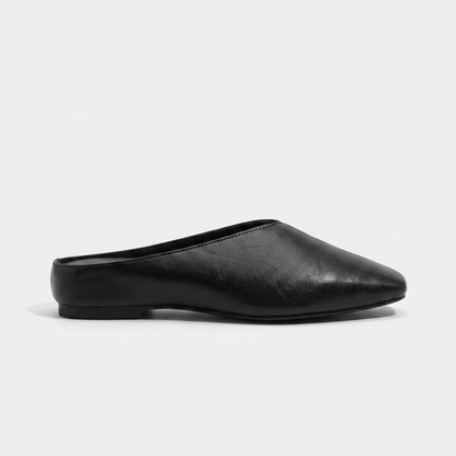 Nash V-Cut Mule — Black | Hudson & Wells