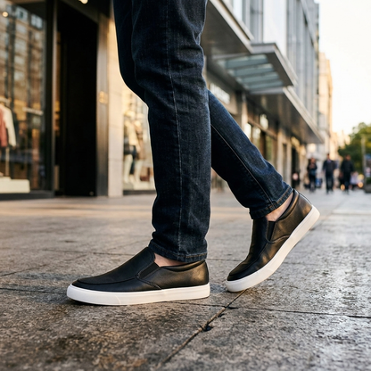 Nolan Apron-Toe Slip-On | Hudson & Wells