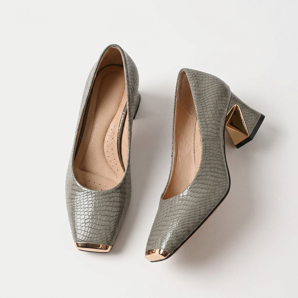 Nolan Sculpted Block-Heel Pump | Hudson & Wells