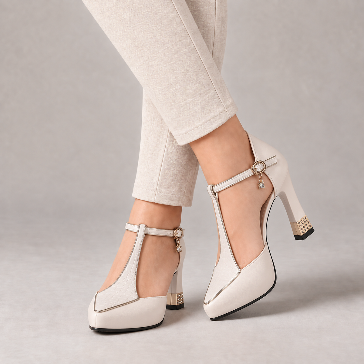 Nora Women's Soft Synthetic Comfort Shoes — White | Hudson & Wells