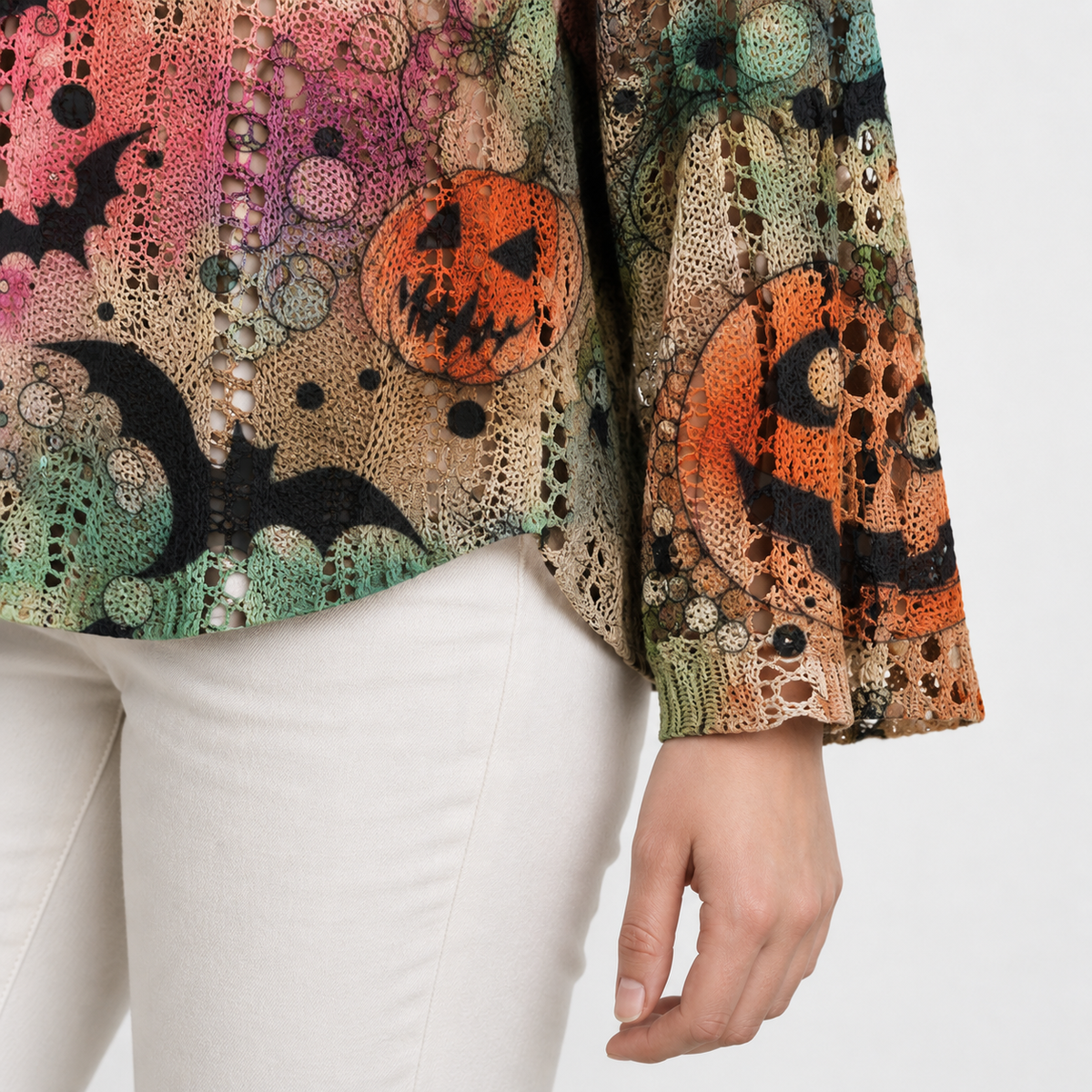 Noreen Stretch Halloween Knit Top | Hudson & Wells