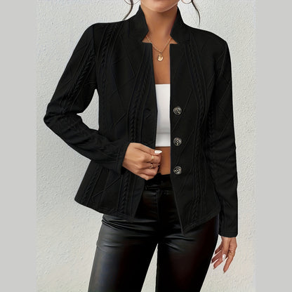 Norma Cable-Knit Button Blazer | Hudson & Wells