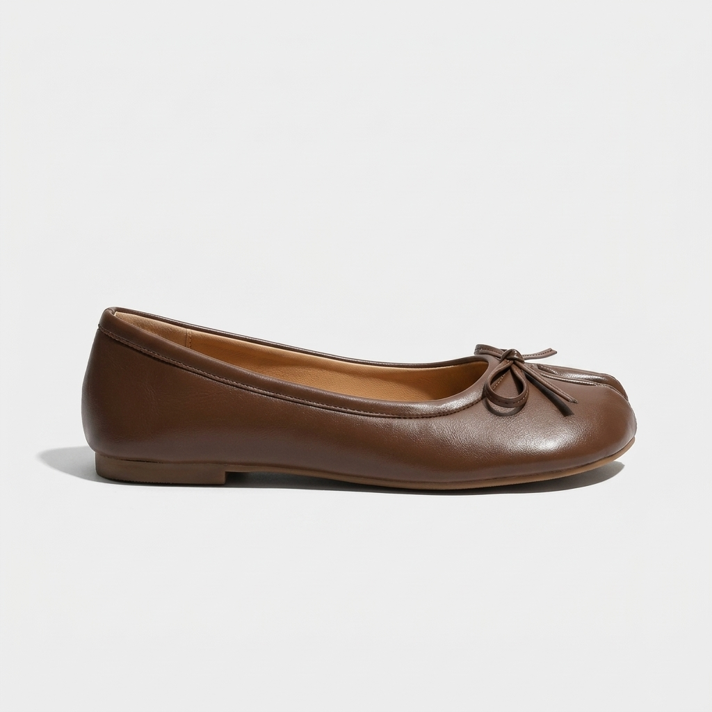 Parker Split-Toe Ballet Flat — Brown | Hudson & Wells