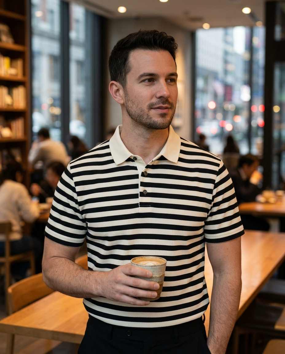 Parker Stripe Polo | Hudson & Wells