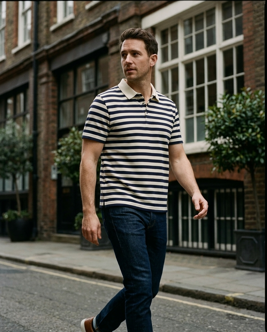 Parker Stripe Polo | Hudson & Wells