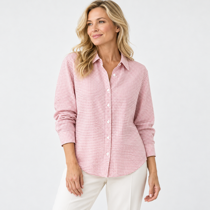 Penny Relaxed Fit Button-Down Shirt — Pink | Hudson & Wells