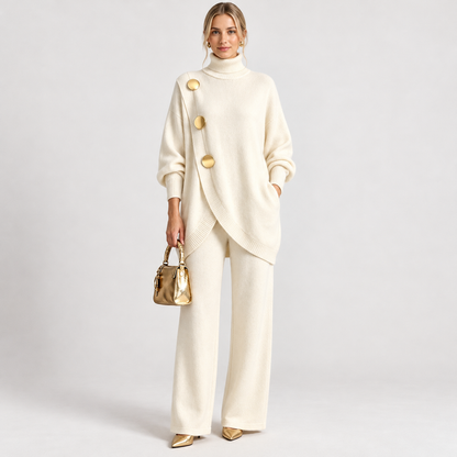 Phoebe Lightweight Sweater and Pants Set — Beige | Hudson & Wells