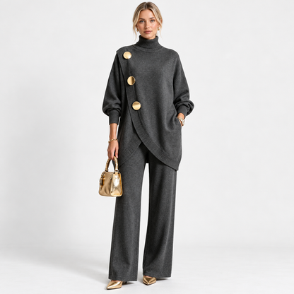 Phoebe Lightweight Sweater and Pants Set — Gray | Hudson & Wells