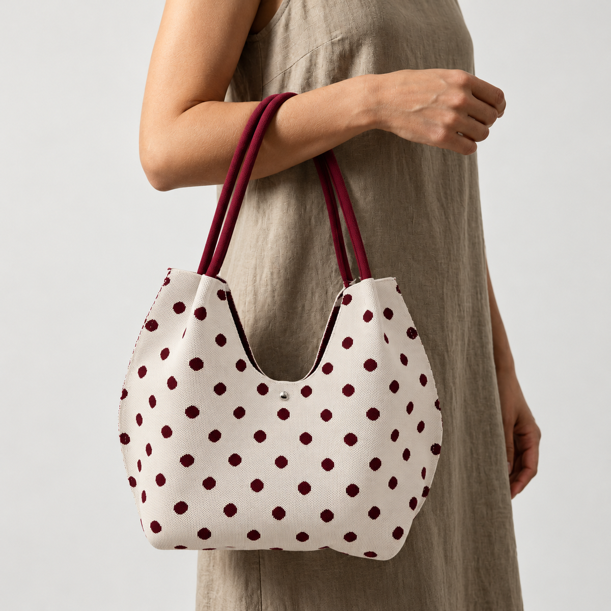 Polly Stretch Shoulder Bag, Polka Dot Pattern | Hudson & Wells